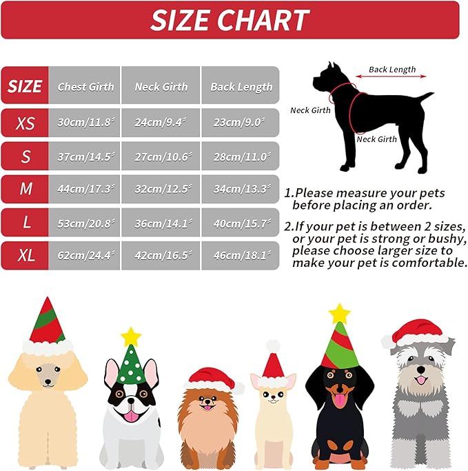 FUAMEY Dog Sweater, Warm Dog Christamas Sweater Dress Classic Plaid Turtleneck Sweaters Knitwear Cold Weather Dogs Pullover for Small Medium Dogs Puppies & Cats Bulldogs Corgi with Leash Hole