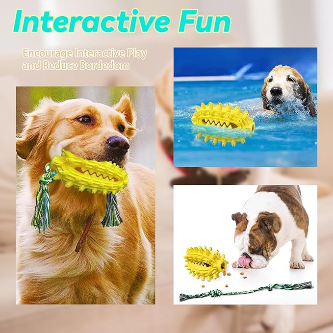 Dog Treat Toy - Interactive Dog Toys for Boredom, Treat Dispensing Enrichment Dog Puzzle Toy Food Puzzles Ball for Mental Stimulation Boredom Buster for Small Medium Large Dogs (F)