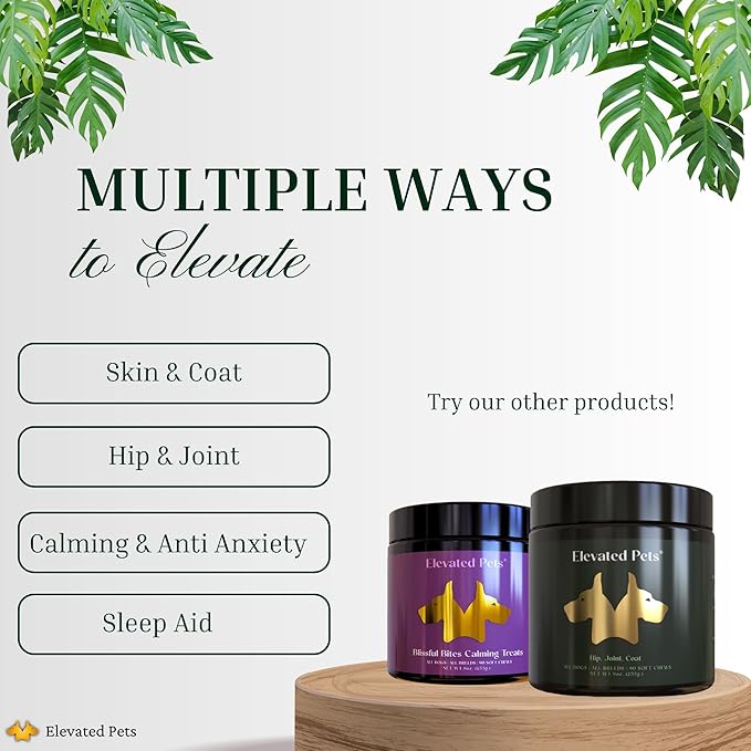 Calming Dog Treats for Anxiety Relief – Melatonin, Chamomile & L-Theanine | Sleep & Stress Support for Travel, Thunder, Barking