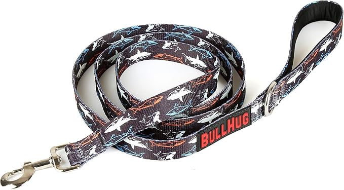 BULLHUG 6 FT Bulldog Leash with Padded Handle. Perfect for Bulldogs, French Bulldogs, Pugs & All Breeds. Leashes for Walking, Training Lead for Bulldogs (Donut)
