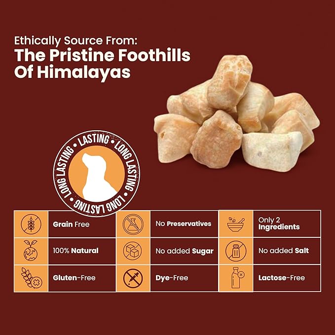 KATHMANDU'S Crunchy Yak Cheese Puff - (6 oz) All Natural & Healthy Dog Treat, Chewy Puffs Training Treats for Dogs | Small Calming Yak Chews