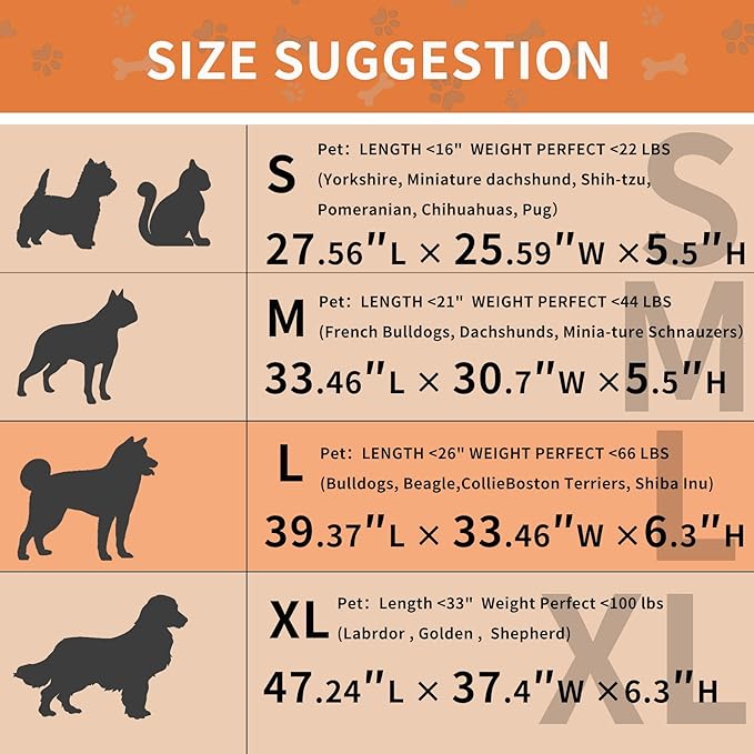 HAOMAIJIA Dog Couch Bed for Large Dogs, Non Slip Pet Couch Covers for Sofa Thick Soft Washable Dog Couch Cover Protector All Seasons Universal Dogs and Cats Bed Mat (Khaki, Large)