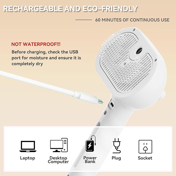 Dog Steam Brush 3-in-1 Spray Bath Brush for Dog and Cat, Pet Hair Removal Comb for Long & Short Haired Pets, Self Cleaning Grooming Brush Can Help to Comb a Pet's Fur and Remove Fleas