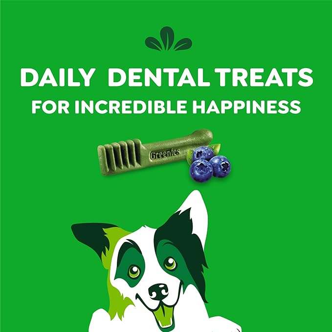 Greenies Regular Dental Dog Treats, Blueberry Flavor, 12 oz. Pack (12 Treats)