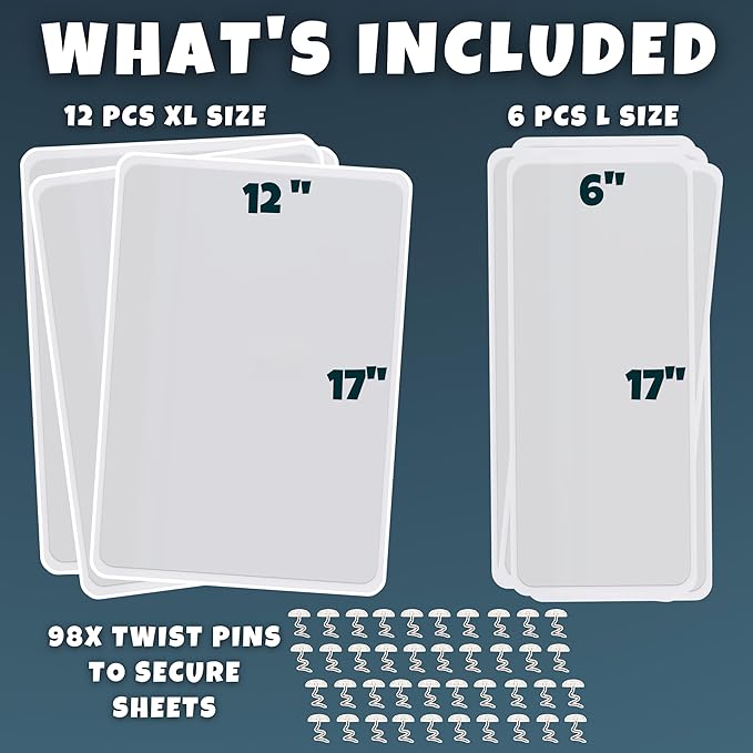 Anti Cat Scratch Furniture Protector, 18-Pack Couch Protector from Cat Claws – Heavy-Duty, Easy-to-Apply Scratching Deterrent and Shield for Sofa Corners, Walls, Doors- with 98 Twist Pins