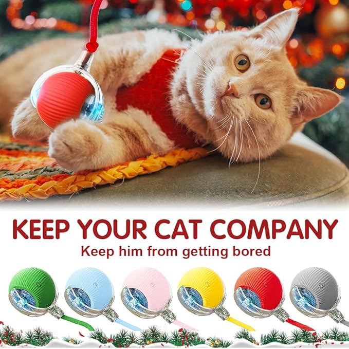 Interactive Cat Toy, 2025 New Cat Toy for Indoor Cats, Intelligent Rolling Ball Toys, Kitten Toys for Bored Indoor Cats/Dogs (mixedB,3pcs)