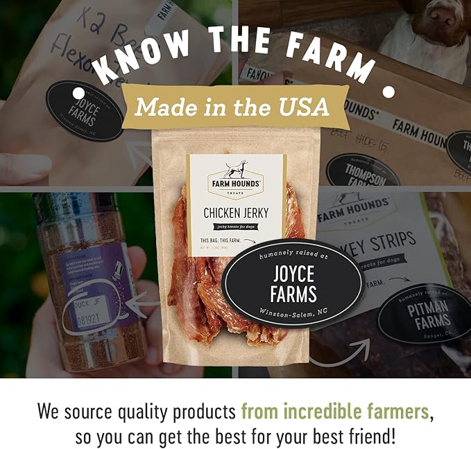 Farm Hounds - Chicken Jerky - Premium Natural Jerky for Dogs - 100% Humanely Raised Chicken - Break-to-Size - Great for Training & Treats - No Added Fillers - Made in USA - 3.5 oz -2 Pack