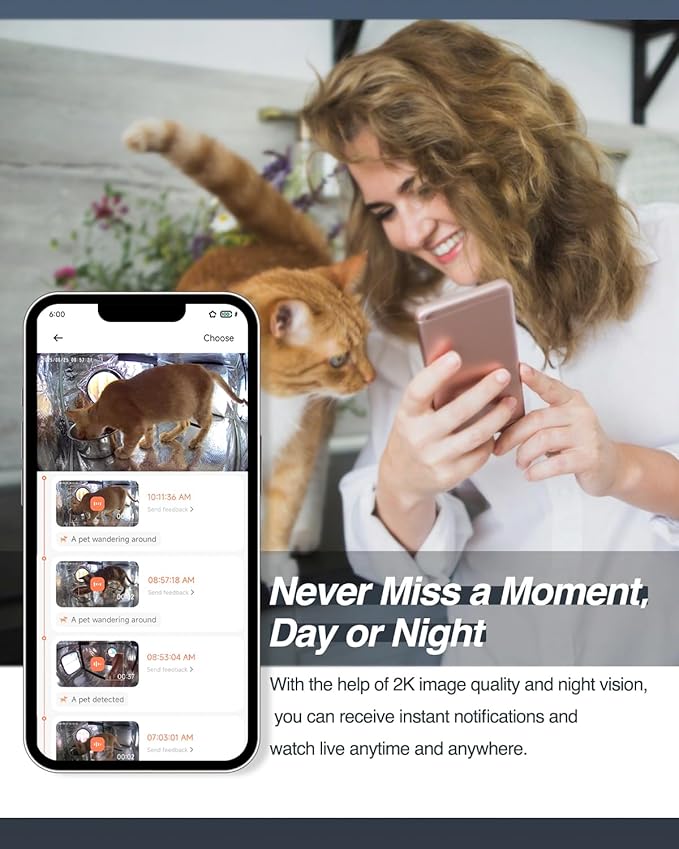 Heated Cat House for Outside,Dual Camera Mounts,100% Weatherproof & Extremely Insulated,Elevated Feral Cat Shelter with Escape Door,Waterproof Eaves for Outdoor Stray Barn Cat(Grey, L with Cam)