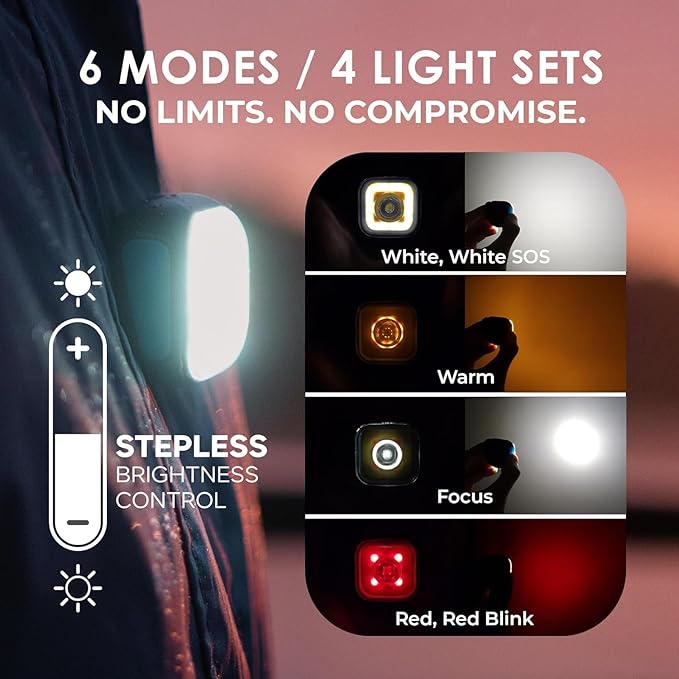 Apace Vision MEOLIGHT PRO 500 Lumen Light for Running, Dogs, Walking - Wearable Flashlight Chest LED Safety Light for Dog Collars, Bike Tail Lights, Hiking, Camping - Reflective Accessories