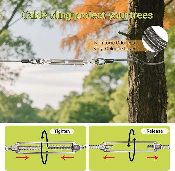 Heavy-Duty Dog Tie-Out Cable Runner System for Yard & Camping, 50/100/120ft with 10/15ft Pulley Line, Supports Dogs Up to 250lbs (Black, 100FT)
