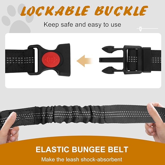 Dog Seat Belt for Car,Chew Proof Puppy Seatbelt,Heavy Duty Pet Leash for Medium & Large Chewer Dogs