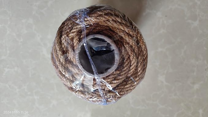 1/5 inch (5mm) x 328 ft (100Meter) Natural Sisal Hemp Rope Heavy Duty Thick Twine for Cat Scratcher Post Tree, Garden, Binding, Crafts Packing Material