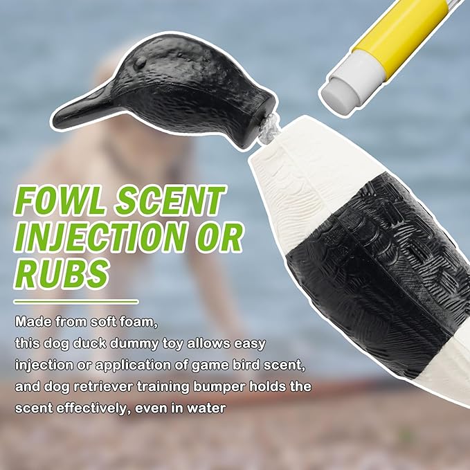 Archerest Dead Duck Dove Pheasant Dummy Bumper Toys for Waterfowl Hunting Retriever Dog Training, Floating Mallard Dummy Trainer Outdoor Soft Durable Realistic Fowl