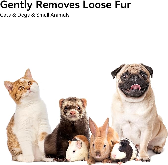 aumuca Cat Brush with Release Button, Cat Brushes for Indoor Cats Shedding, Cat Brush for Long or Short Haired Cats, Cat Grooming Brush Cat Comb for Kitten Rabbit Massage Removes Loose Fur