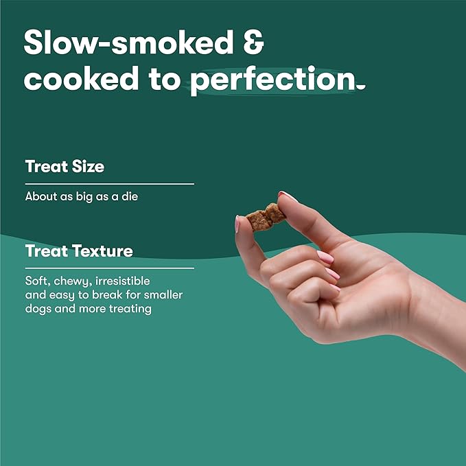 Jinx Beef Bites, Soft Jerky Dog Treats, Bite-Sized Snack, Low-Calorie and Packed with Flavor, Slow-Smoked Real Beef & Liver, No Fillers, 5oz, 6 Pack