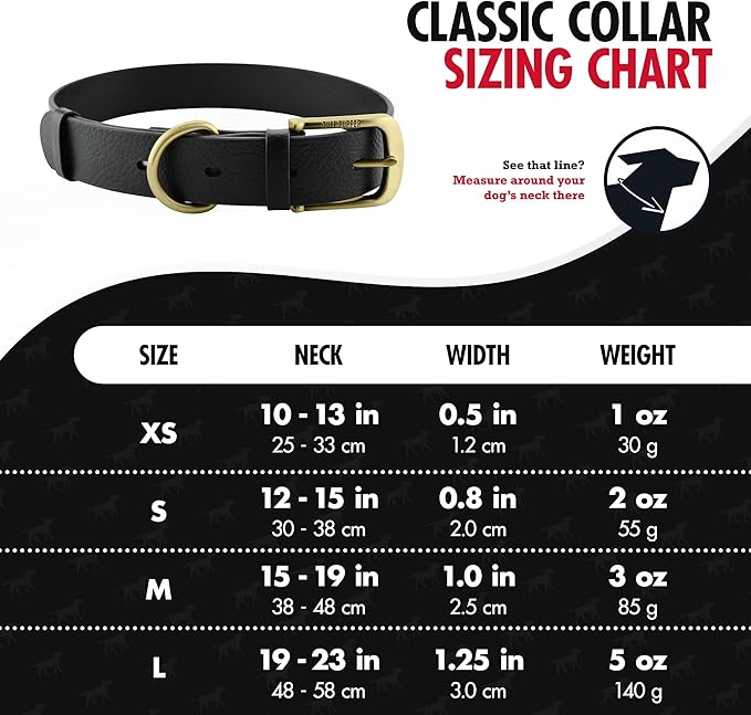 Tuff Pupper Classic Heavy Duty Dog Collar | 10x Stronger Than Leather | 100% Waterproof & Odor Proof Dog Collar | Tough Rust-Proof All Metal Hardware