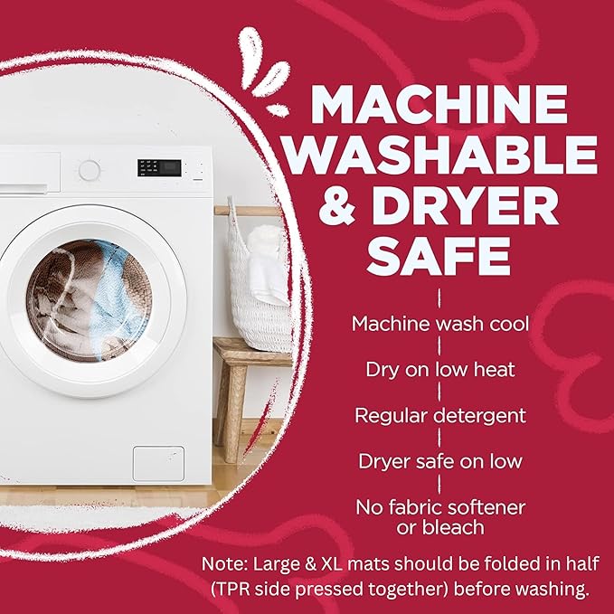 Soggy Doggy Doormat Plain Solid Color Design - Ultra Absorbent Microfiber Chenille Wet Dog Mat for Muddy Paws - Non-Slip and Machine Washable (Cranberry, Large 26” x 36”)