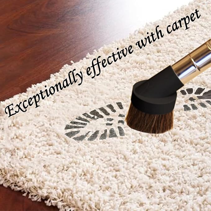 1.25'' Shop Vacuum Dust Brush Attachment with 25mm Horse Hair (2PCS) - Round Dust Brush Soft Bristle for Furniture, Blinds, Car, Wood, Electronics - 1.25 inch (32mm) Vacuum Accessories