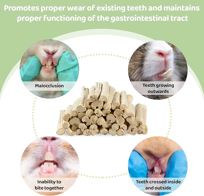 Sukh 240g Sweet Bamboo Chew-Sticks - Natural Rabbit Bamboo Sticks Small Animal Chew Toy Bunny Molar Treats Atural Teeth Grinding Toys for Squirrel Guinea Pigs Chinchilla