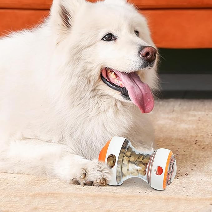 Dog Food Dispenser Puzzle Toy - Adjustable Rolling Treat Dispenser, Slow Feeder | Durable Puppy Enrichment Toy, Brain Stimulation, Mental Exercise, Interactive Pet Training