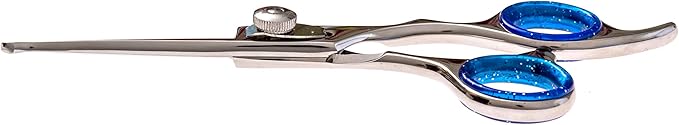 Laazar Pro dog grooming scissors, Straight Pet grooming shears, with Safety Round Tip, Ball Point for easy and safe use. | Premium Sharp Long Lasting Professional Hair Trimming Scissors (5.5 Inches)