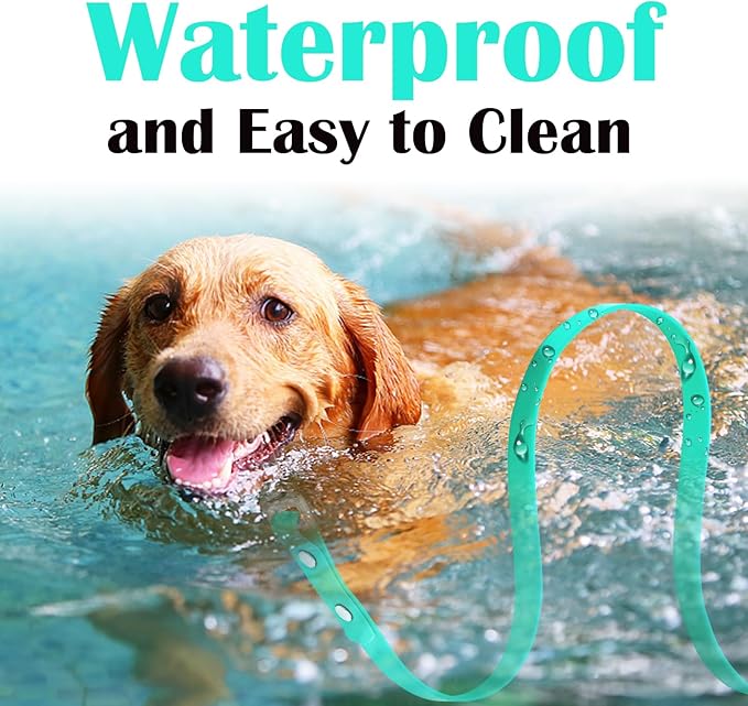 Waterproof Long Dog Training Leash 15ft Outdoor PVC Dog Leashes Great for Large Medium Small Dog Training Lead,Beach,Yard,Play,Camping(Mint Green
