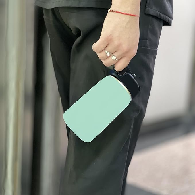 LaserGram Personalized Water Bottle, Dragon, Stainless Steel Double Wall Vacuum Insulated with Flip Top Straw, Custom Engraved Gift (12oz / 335ml Teal)