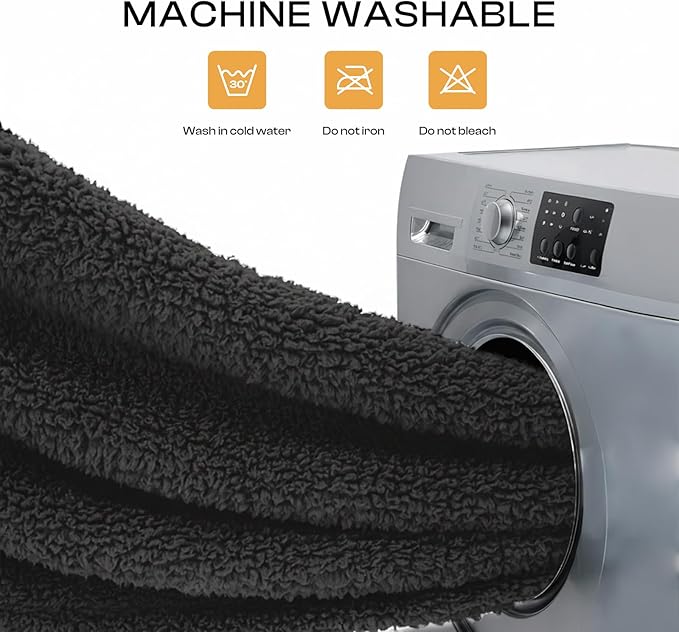 1 Pack 3 Calming Blankets Fluffy Premium Fleece Pet Blanket Soft Sherpa Throw for Dog Puppy Cat Black Large (41"x31")