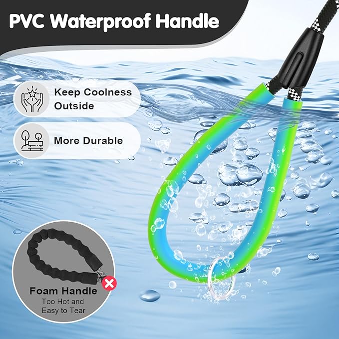 Dog Leashes for Large Dogs That Pull 4/5/6ft-Black XiaZ 2 Handles Dog Leash 1/2 Inch 1000lb Strength Reflective PVC Waterproof-Handles Metal Hook Dual-Handle for Medium Large Sized Nighttime Safety
