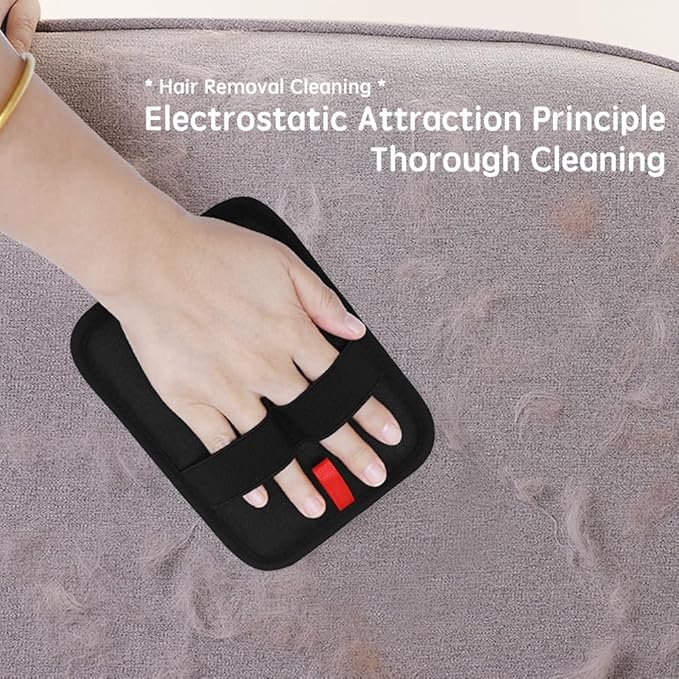 1 Pcs Pet Hair Removal Glove for Cats& Dogs - Upgraded Electrostatic Pet Hair Remover Gloves Reusable & Washable Magic Brush Pet Hair Removal Tool for Couch, Furniture, Carpet, Car Seat Clothing