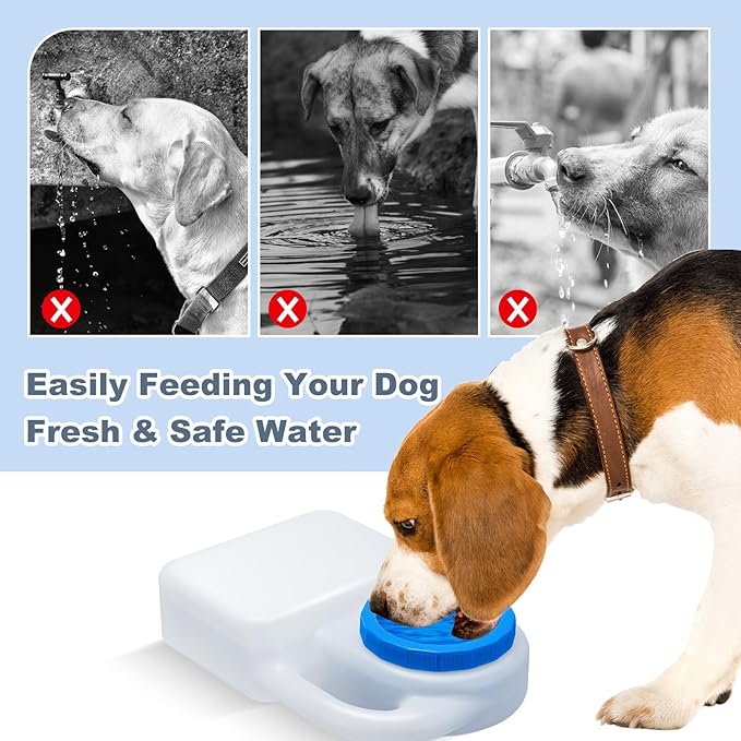 2 Pcs 3 Quart Dog Travel Water Bowl Portable Pet No Spill Water Bowl for Pet Dispenser for Small Large Dogs Cats Camping Hiking