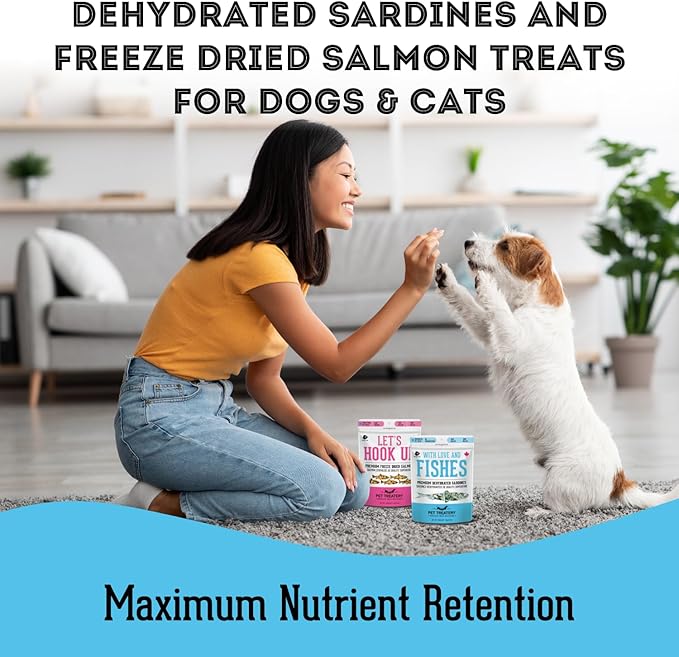 The Granville Island Pet Treatery Wild Salmon & Sardines Variety Pack (4.94 oz, Pack of 2) - Dehydrated Single Ingredient Dog Treats - Natural Dog Treats, Grain Free