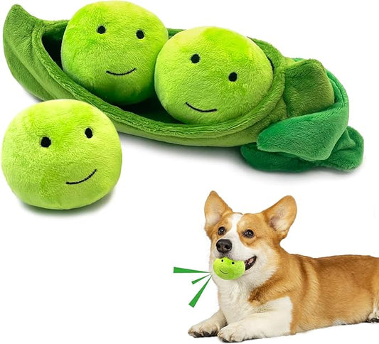 Hide and Seek Dog Toys, Squeaky Interactive Puzzle Dog Toys for Boredom and Stimulation, Dog Enrichment Toys for Small and Medium Dogs (Pea Balls, Pack of 3)