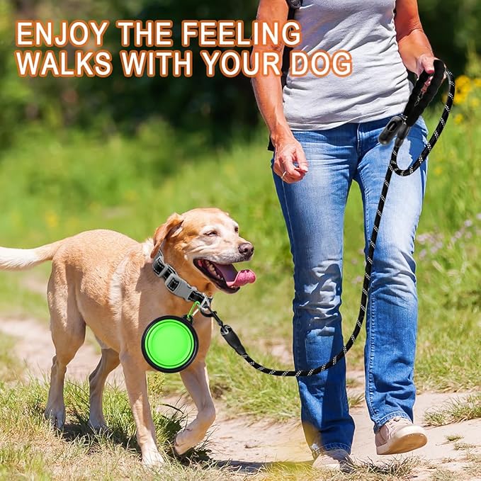 BARKBAY Dog Leashes for Large Dogs Heavy Duty Dog Leash 4/5/6 FT with Comfortable Padded Handle and Highly Reflective Threads for Medium Large Dogs Walking Training Running (6FT-1/2'',Black)