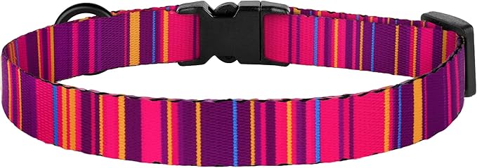 Cat Collars 2 Pack - Soft Cute Breakaway Collar with Bell, Adjustable Safety Kitten Collars for Girl & Boy Cats – Comfortable Stylish Patterned Print Lightweight (Ethnic + Striped)