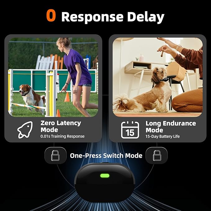 Ultra-Small Dog Shock Collar for 2 Dogs,Ultra-Light & Thin Dog Training Collar with 1300ft Remote, Tailored for Small Dogs 5-15lbs & Medium Dog, 198-Level Control,Waterproof, Rechargeable(WhiteBlack)