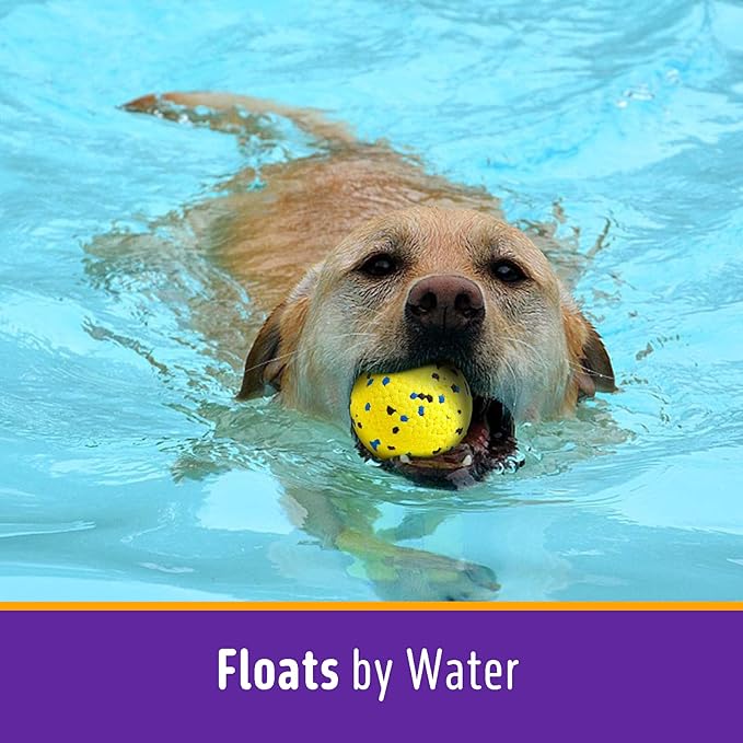 Dog Balls Tennis Ball Dog Toys for Aggressive Chewers, Floating Water Toy, Teething & Fetch Toy for Large Medium Small Dogs and Puppies (1 Ball)