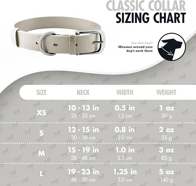 Tuff Pupper Classic Heavy Duty Dog Collar | 10x Stronger Than Leather | 100% Waterproof & Odor Proof Dog Collar | Tough Rust-Proof All Metal Hardware