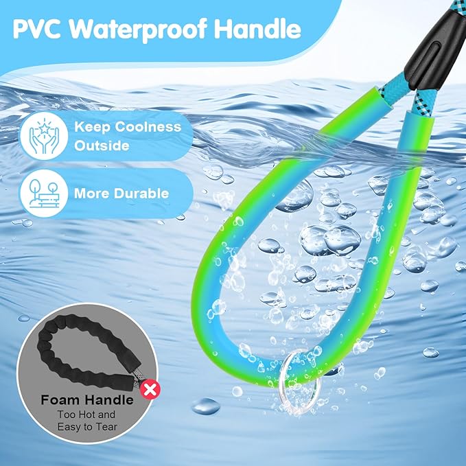 Heavy Duty Dog Leash 2 Handles 4/5/6ft-Blue XiaZ Dog Leashes for Medium Large Dogs That Pull 1/2 Inch 1000lb Strength Thick Rope Leash PVC Waterproof-Handles Metal Hook Nighttime Safety