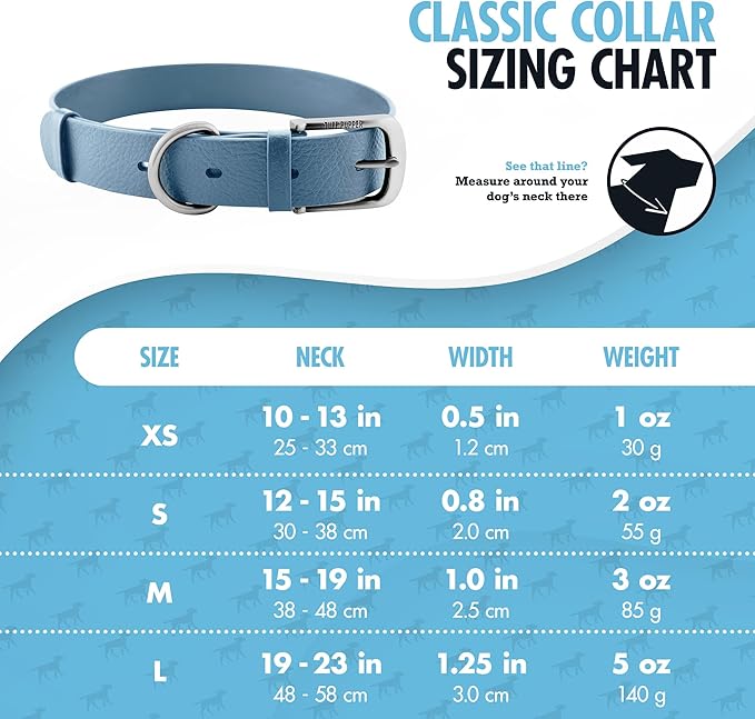 Tuff Pupper Classic Heavy Duty Dog Collar | 10x Stronger Than Leather | 100% Waterproof & Odor Proof Dog Collar | Tough Rust-Proof All Metal Hardware