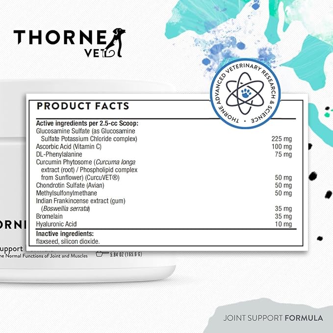 ThorneVet Joint Support Formula Powder, 120 Scoops