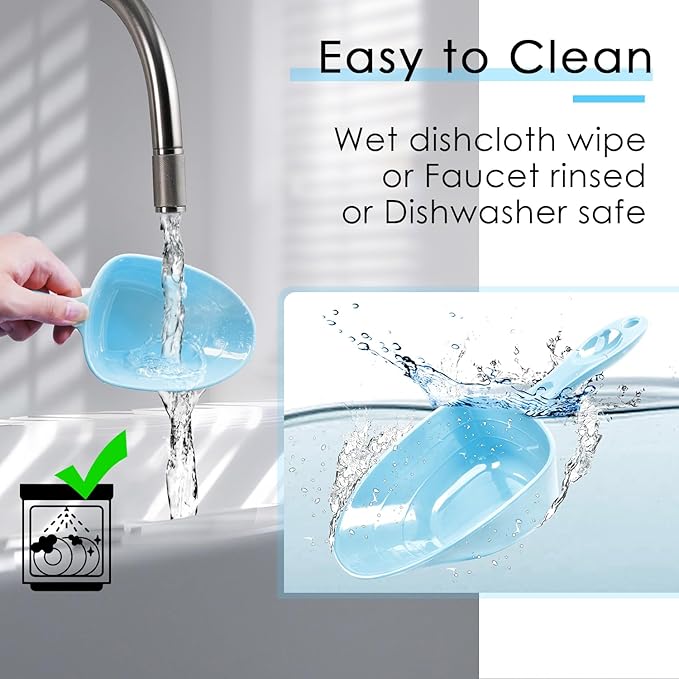 1-Cup Melamine Pet Food Scoop — Precise Feeding & Weight-Management Measuring Scoop for Dogs & Cats, BPA-Free, Durable, Dishwasher-Safe (Baby Blue)