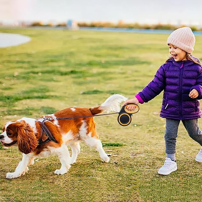 10 Ft Retractable Dog Leash, 360° Tangle-Free Heavy Duty Great Leashs for Dog up to 44lbs with Anti-Slip Handle, Dog Walking Leash Suitable for Small 44lbs Dogs(Black,S)