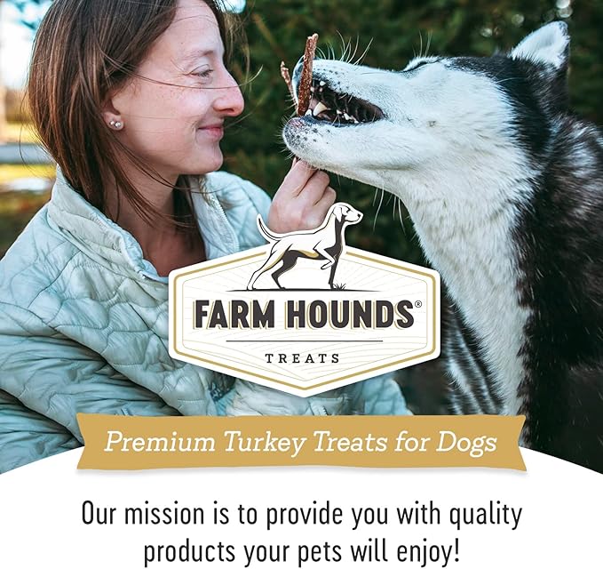 Farm Hounds - Turkey Strips - Premium Natural Jerky for Dogs - 100% Humanely Raised Turkey - Break-to-Size - Great for Training & Treats - No Added Fillers - Made in USA - 1 Pack