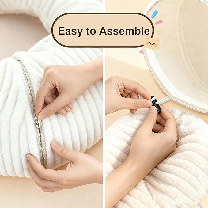 Cat Tunnel Bed with 40 Cat Toys, Collapsible Play Tunnel for Indoor Cats, Cat Tube for Kitten Puppy