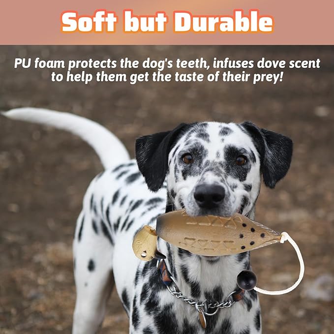 2 Pcs Dove Dummy Bumper Toys for Retriever Dog Training, Hunting Dove Recognition Trainers, Foam Interactive Outdoor Toys