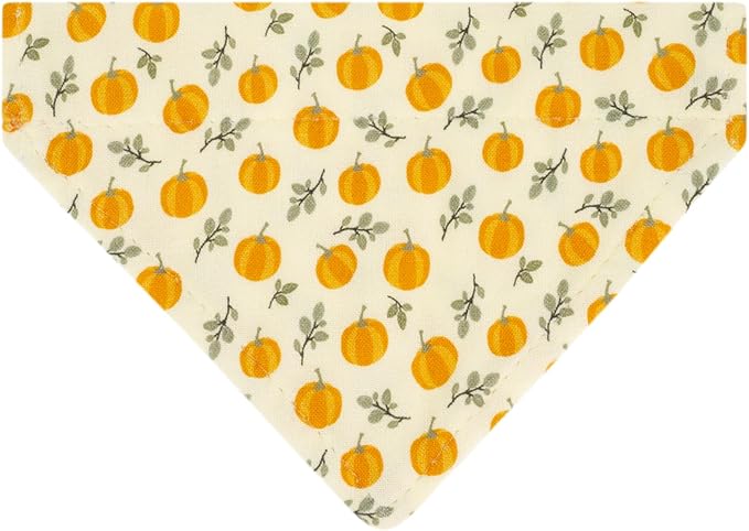 Ultra Joys Breakaway Cat Collar With Bells - For Boys & Girls, Kittens - With Bandana Pumpkin Small