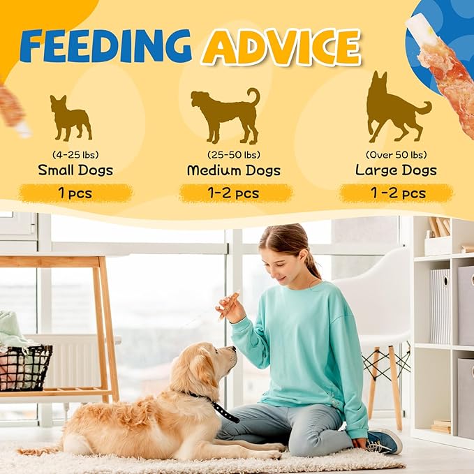 Gazeupon Chicken Wrapped Rawhide Dog Treats,Healthy Training Sticks, Teeth Cleaning Dog Chews w/Glucosamine Chondroitin