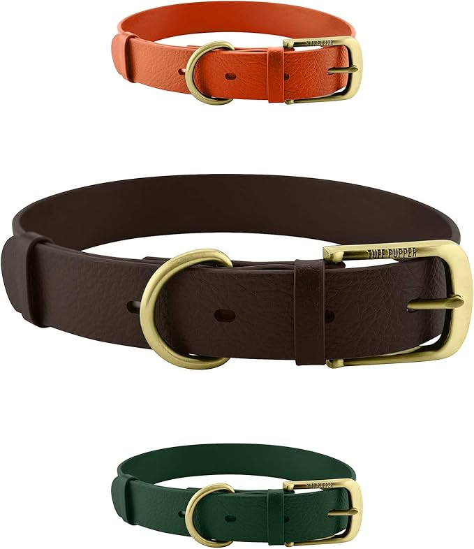 Tuff Pupper Classic Heavy Duty Dog Collar | 10x Stronger Than Leather | 100% Waterproof & Odor Proof Dog Collar | Tough Rust-Proof All Metal Hardware
