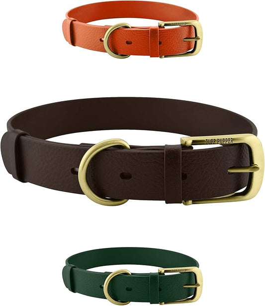 Tuff Pupper Classic Heavy Duty Dog Collar | 10x Stronger Than Leather | 100% Waterproof & Odor Proof Dog Collar | Tough Rust-Proof All Metal Hardware